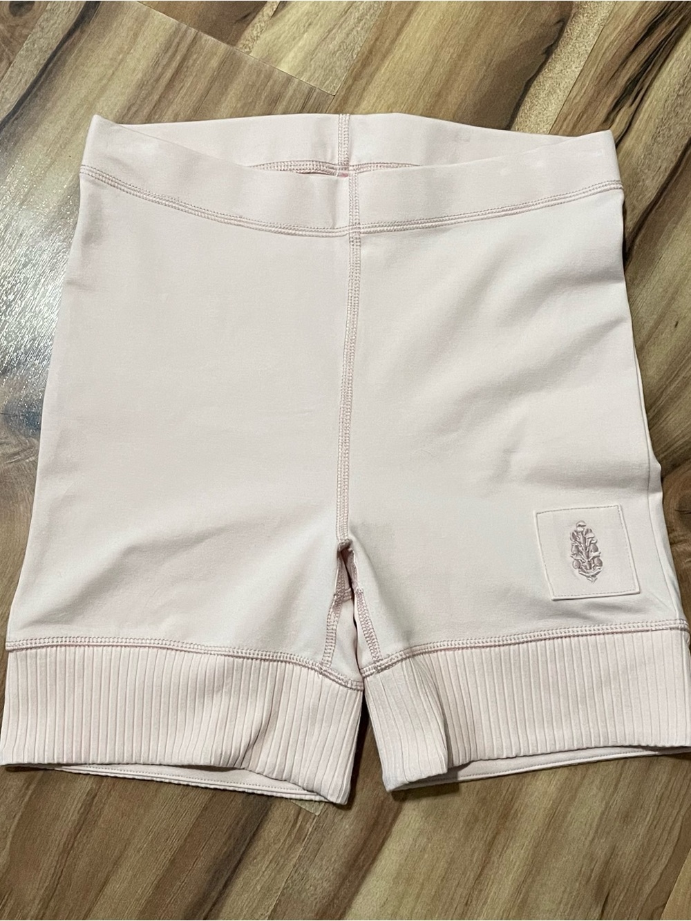 FP Movement Free People Pastel Pink Ribbed Hem Lounge Activewear Biker Shorts S